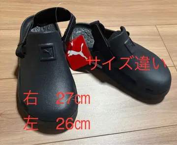 새상품 좌우 사이즈 다른 푸마 뮬 샌들 블랙