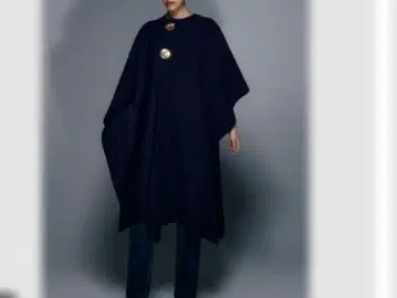 자라 ZARA 골드 버튼 케이프 판초 아지메 변형