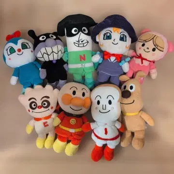 호빵맨 봉제 인형 9체 세트