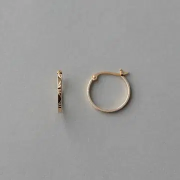 ete K10YG 클레르컷 후프 귀걸이