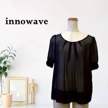 zG19 [ M ] 이노웨이브 시어 소재 라운드넥 턱 디자인 5부 소매