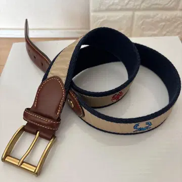 레어 Brooks Brothers 클레이 피쉬 자수 벨트 32 USA