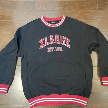 XLARGE 트레이닝복 M 블랙/빨간색