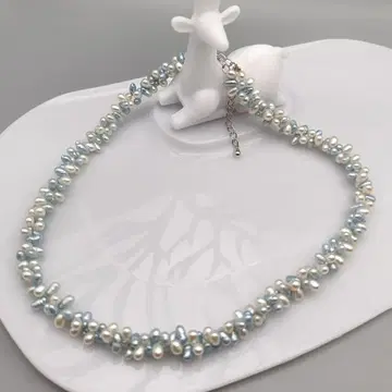 미사용 보관품 담수 진주 목걸이 ~물결에 흔들리는 빛~