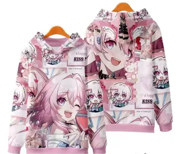 애니메이션 캐릭터 후드 부착 후드티 L 사이즈