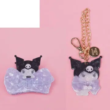 Maison de FLEUR 산리오 쿠로미 헤어 클립 참 세트