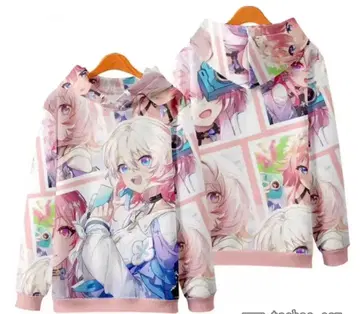 애니메이션 캐릭터 프린트 후드티 M 사이즈