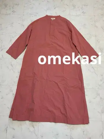 Omekashi 오메카시 롱 원피스 면 100% 핑크