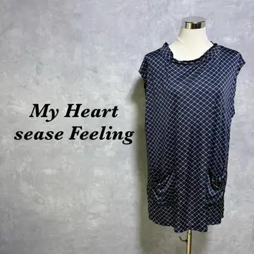 My Heartsease Feeling 튜닉 체크 네이비 4818N