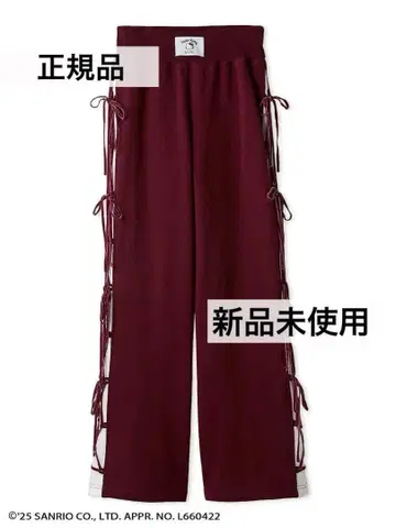 미개봉 새상품 SNIDEL 헬로키티 레이스업 팬츠 버건디 0