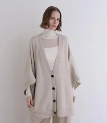 LE PHIL 루필 폭스 혼방 니트 가디건 베이지