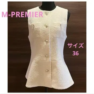 M-PREMIER 인기 트위드 페플럼 베스트 36 엠프리미어