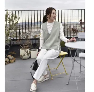 OURHOME 워셔블 프린지 베스트