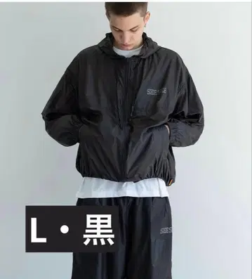 SEE SEE PACKABLE HOODIE [ BLACK ]