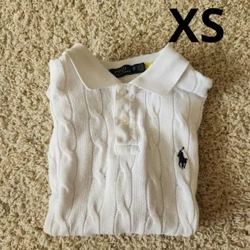 랄프 로렌 케이블 짜임 피케 셔츠 XS