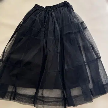 LINKABLE 린카블 블랙 튤 롱 스커트