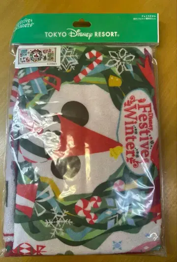 도쿄 디즈니 리조트 릴린린 페이스 타월 크리스마스