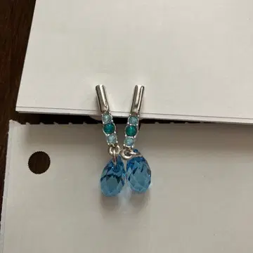 스와로브스키 아쿠아 마린 귀걸이