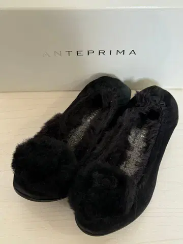 ANTEPRIMA 블랙 퍼 발레 슈즈 23