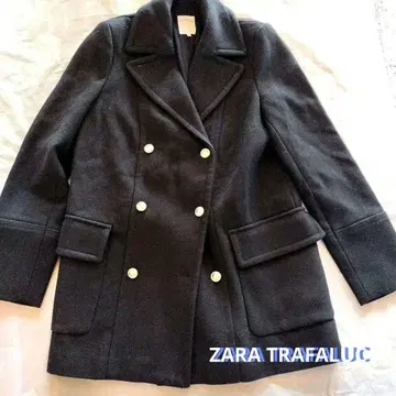 ZARA TRAFALUC 블랙 피 코트