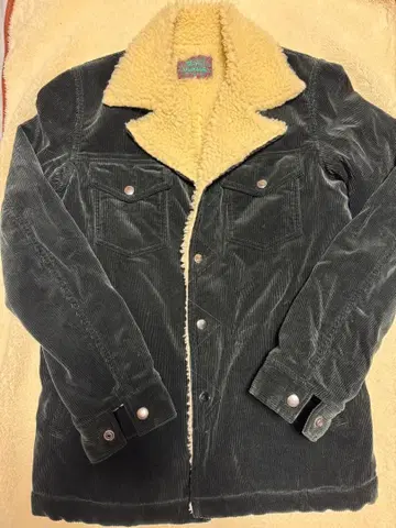 R.H. VINTAGE 블랙 코듀로이 보아 자켓