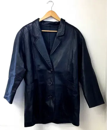 G139 여성용 어깨 패드 가죽 자켓 프리 사이즈 블랙