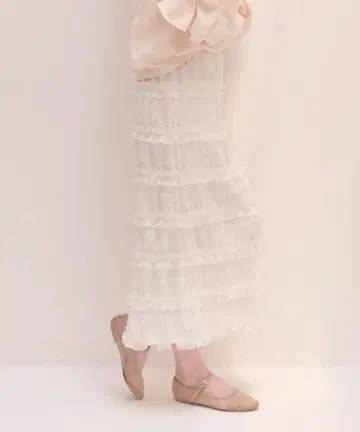 muguet 레이스&프릴 I 라인 스커트