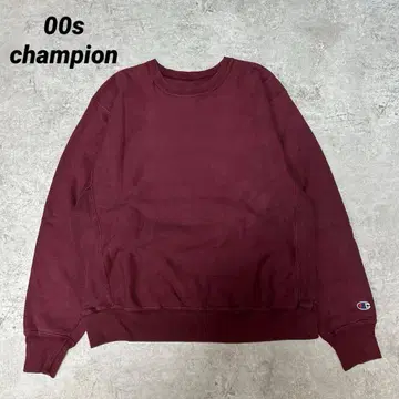 00s Champion 눈 없음 프리미엄 리버스 위브 M 버건디