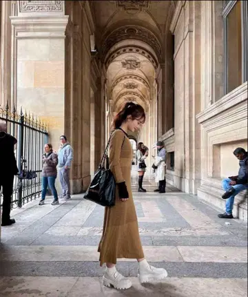 PINUE 메쉬 x 리브 니트 원피스 (헤이즐)