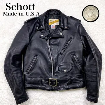 새상품급 Schott 빈티지 가죽 더블 라이더 자켓 618