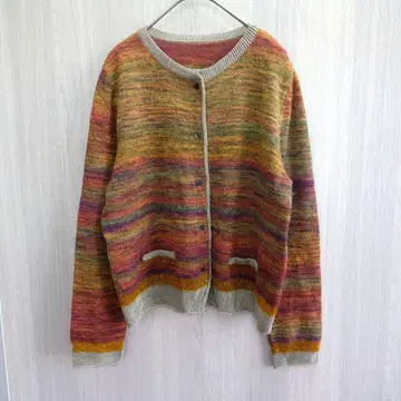 트래픽 베이직 스타일 니트 가디건 모 혼방 오렌지 L