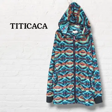 티티카카 플리스 지퍼 후드티 [ L ] 블루 계열 그린 계열