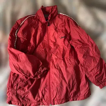 Bear's 빨간색 풀 집업 나일론 자켓