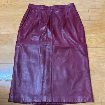 양가죽 레더 스커트