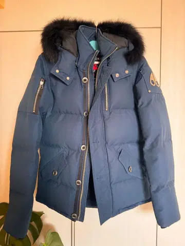 네이비 다운 자켓 퍼 포함