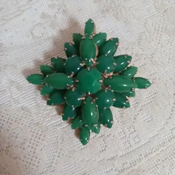 그린 컬러 vintage 브로치