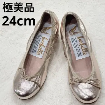 컨디션 최상 파르팔레 발레 슈즈 랜드투 24cm 골드 펌프스
