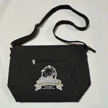 포차코 빅 블랙 숄더백 프린트 로고 포함