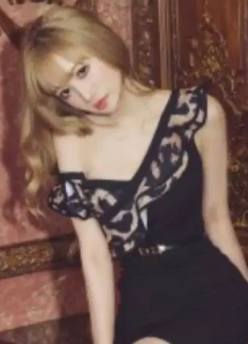 레오파드 프릴 미니 드레스