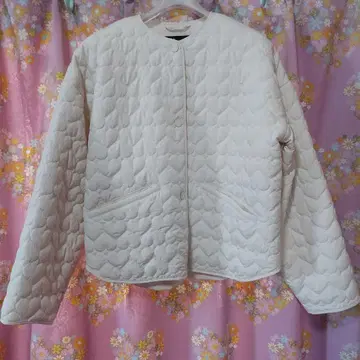 ZARA 하트 퀼팅 자켓 아이보리 XS