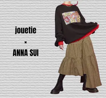 jouetie x ANNA SUI KOZIK 트리밍 풀오버 맨투맨