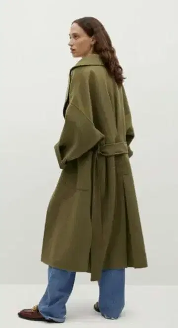 망고 가운 코트 롱 코트