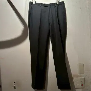 INCOTEX 인코텍스 울 테이퍼드 슬랙 팬츠 46 블랙