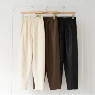 searoomlynn ECO 가죽 개더 테이퍼드 팬츠