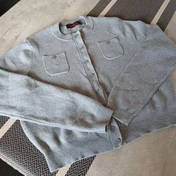 CABaN 코튼 캐시미어 크루넥 가디건 라이트 그레이