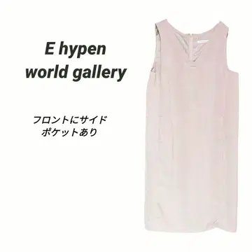 1692T 하이픈월드 갤러리 슬리브리스 원피스 무릎 기장 핑크