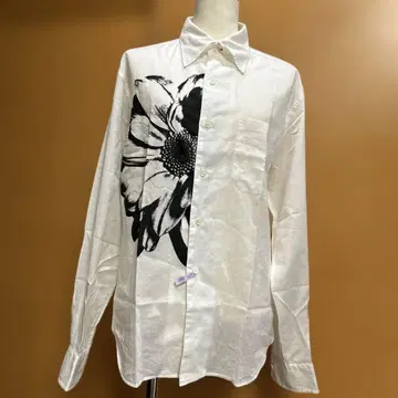 폴스미스 긴팔 셔츠 해바라기 패턴 프린트 L 사이즈 면 100%