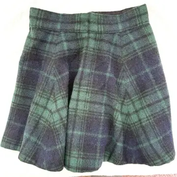 나인 미니 스커트 체크 스커트