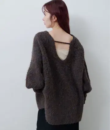 [WEB 선행/앞뒤 2WAY] 멜란지 V넥 니트 풀오버 Kastane