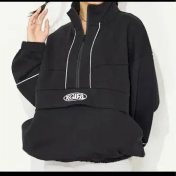 X-girl 맨투맨 아노락 하프 지퍼 ANORAK